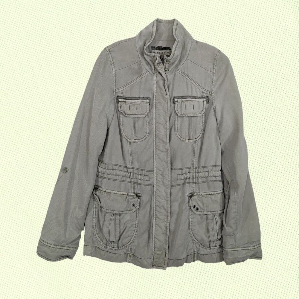 Marrakech Anthropologie Women's Sage Green Utility Army Jacket XS - Picture 4 of 9
